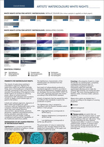 Boxed Sets, White Nights Watercolour Paints, Full Pans