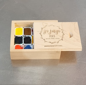 White Nights Professional Watercolour Sample Set in Wooden Box
