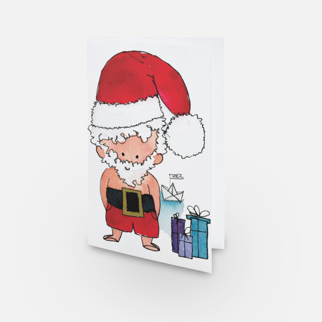 Summer Santa Christmas Cards