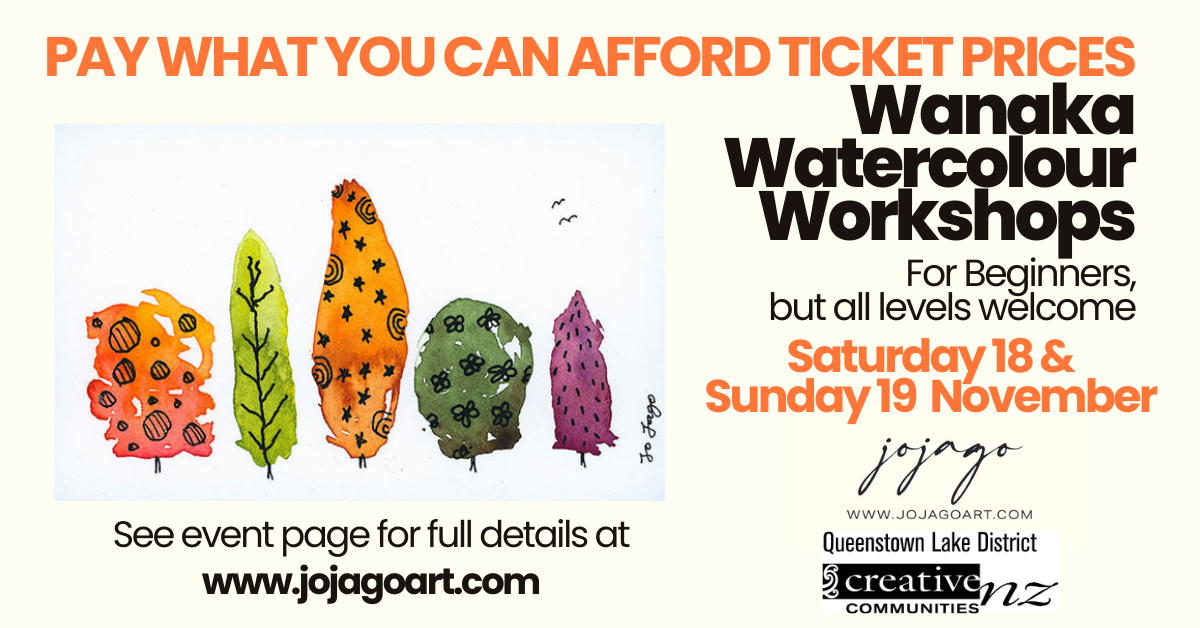 Wanaka Watercolour Workshops with Jo Jago Art (Saturday, 10:00am)