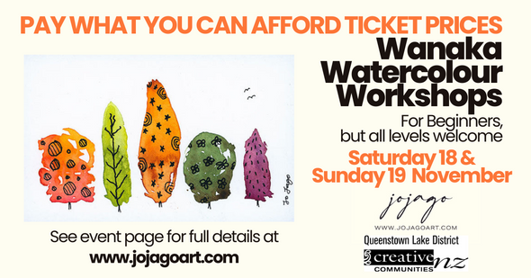 Wanaka Watercolour Workshops with Jo Jago Art (Sunday, 10:00am)