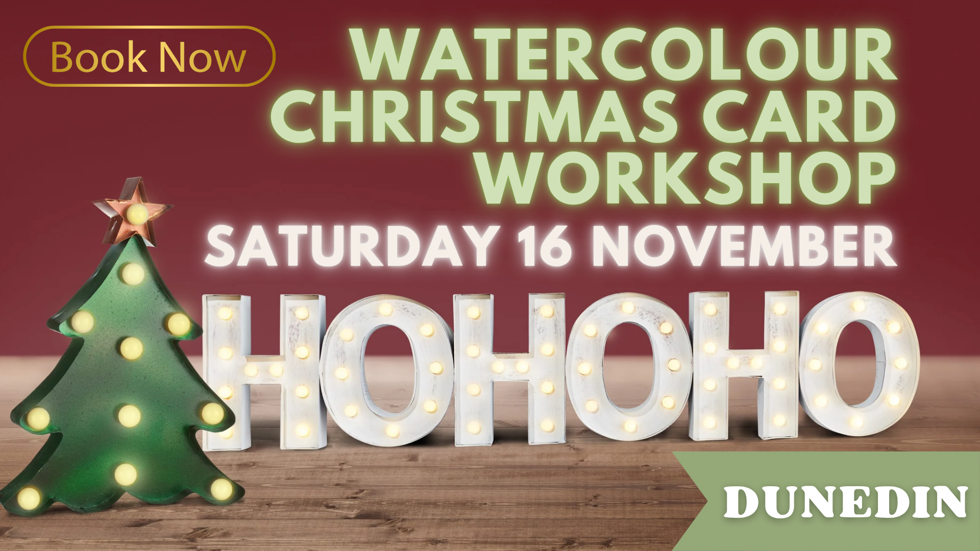 Dunedin Watercolour Christmas Cards Workshops