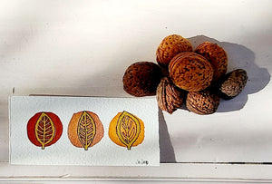 Three Leaves (Mini Painting / Gift Card)
