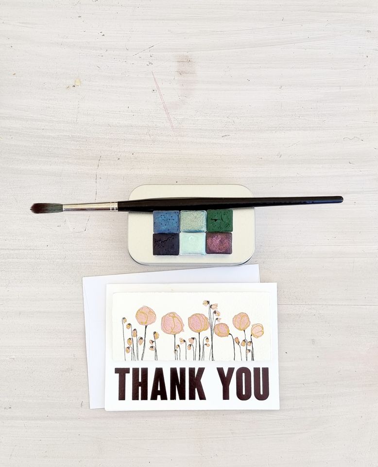 Floral Garden Buds (Mini Painting / Gift Card)