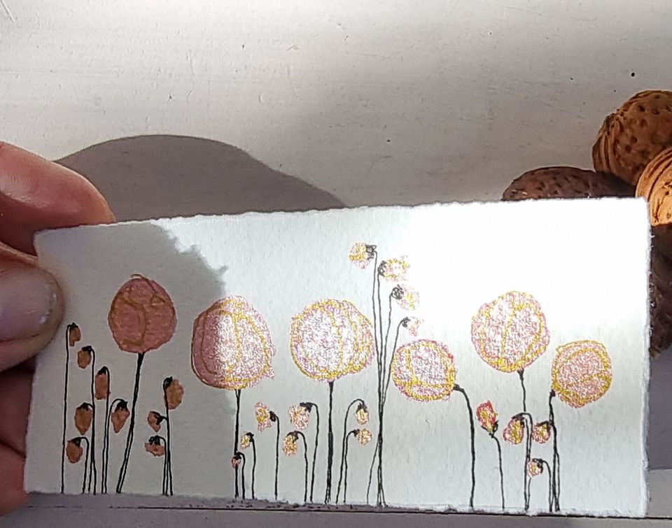 Floral Garden Buds (Mini Painting / Gift Card)