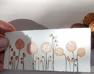 Floral Garden Buds (Mini Painting / Gift Card)